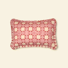Load image into Gallery viewer, Cotton Quilted Frill Cushion | Clover Floss | Medium