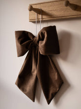 Load image into Gallery viewer, Brown Velvet Hanging Bow