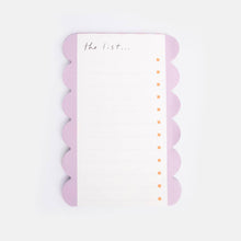 Load image into Gallery viewer, Lilac Scallop Edge List Pad