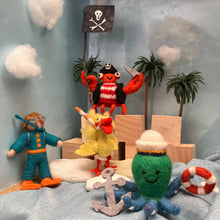 Load image into Gallery viewer, Handmade Felt Jolly Rodger the Crab Sealife Decoration