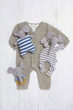 Load image into Gallery viewer, Cotton Knit Baby Comforter Cuddle Cloth: Elephant Cobalt