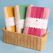 Load image into Gallery viewer, Green Stripe Cotton XL Tablecloth - 160cm x 250cm