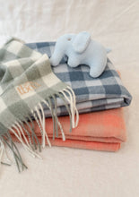Load image into Gallery viewer, Super Soft Lambswool Baby Blanket in Sage Gingham