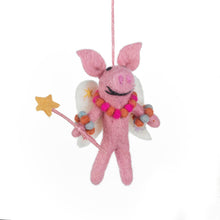 Load image into Gallery viewer, Handmade Felt Penelope Porker Fairy Christmas Decoration