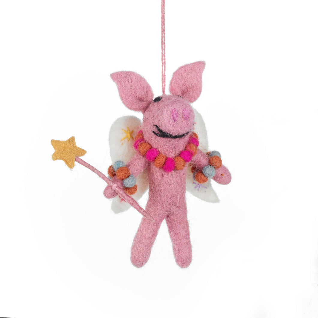 Handmade Felt Penelope Porker Fairy Christmas Decoration