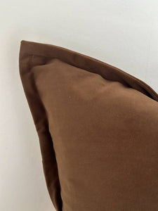 Emma Velvet Cushion Cover  45 x 45 - Dark Brown