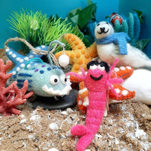 Load image into Gallery viewer, Handmade Felt Eduardo the Seal Hanging Decoration