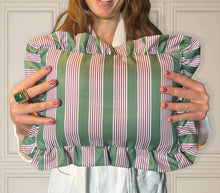 Load image into Gallery viewer, The Original Bath Pillow by Abahna® – Heritage Stripe (Pink)