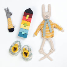 Load image into Gallery viewer, Cotton Knit Stuffed Animal Ragdoll: Yellow Rabbit
