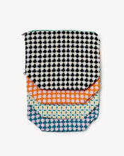 Load image into Gallery viewer, Recycled Cotton Wash Bag: Green &amp; Pink