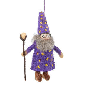 Handmade Felt Wendall the Wizard Hanging Decoration