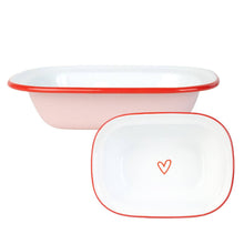 Load image into Gallery viewer, Heart Pink Oven Enamel Dish - 20cm