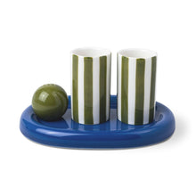 Load image into Gallery viewer, The Lily Mae Ceramic Tequila Shot Glass Set - Cobalt + Olive
