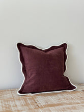 Load image into Gallery viewer, Chloe Plum Scalloped Edge Cushion 45x45