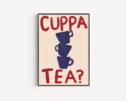 Cuppa Tea Hand Painted Print: A3