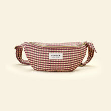 Load image into Gallery viewer, Cotton Quilted Bumbag | Gingham Peppermint