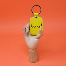 Load image into Gallery viewer, Boob Leather Key Fob: Pale Pink