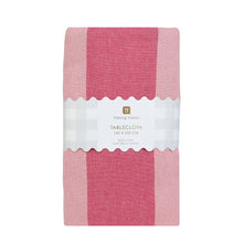 Load image into Gallery viewer, Pink Stripe Cotton XL Tablecloth - 160cm x 250cm