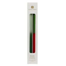 Load image into Gallery viewer, 2 Tone Red &amp; Green Dinner Candles | 2 Pack |Christmas Décor|