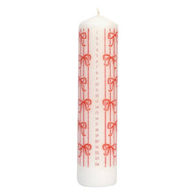 Load image into Gallery viewer, Bows Pillar Advent Candle