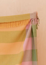 Load image into Gallery viewer, Recycled Wool Blanket in Green Bold Check