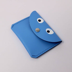 Googly Eye Mini Money Coin Purse: Cornflower