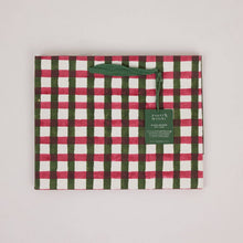 Load image into Gallery viewer, Block Printed Gift Bags (Medium) - Holly Green