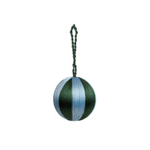Load image into Gallery viewer, DARK GREEN / LIGHT BLUE Stripe Bauble