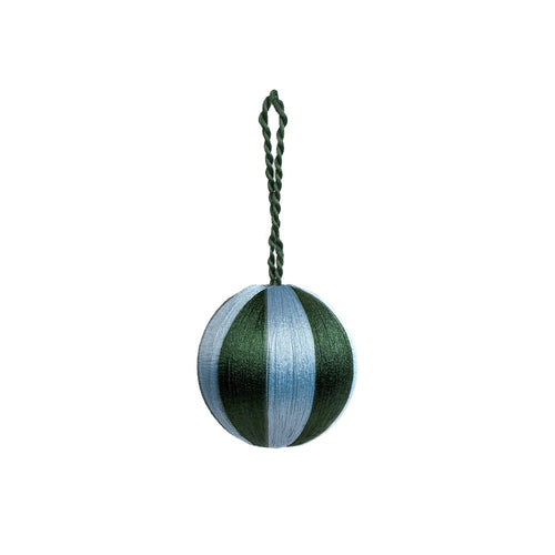 DARK GREEN / LIGHT BLUE Stripe Bauble