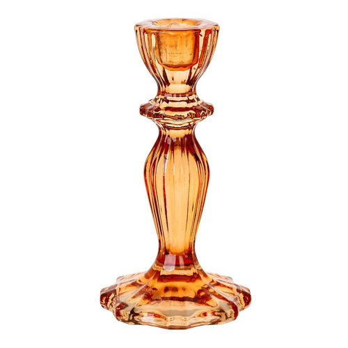 Orange Glass Candle Holder | Home Decor | Gift |