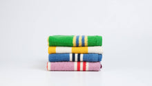 Load image into Gallery viewer, Terry Towelling Hand Towel: Green Stripe