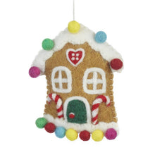Load image into Gallery viewer, Handmade Felt Sweetshop House Christmas Tree Hanging Decor