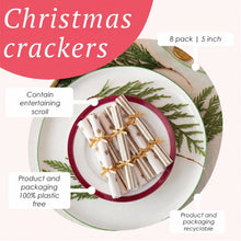 Load image into Gallery viewer, Gold Christmas Saucer Crackers - 10 Pack Display | Christmas Decor |