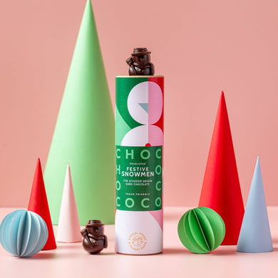 72% Ecuador Dark Chocolate Mini Snowmen Tube