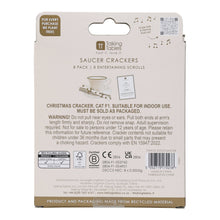 Load image into Gallery viewer, Gold Christmas Saucer Crackers - 10 Pack Display | Christmas Decor |