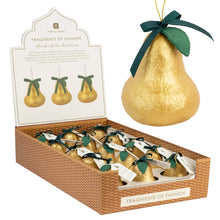 Load image into Gallery viewer, Handmade Gold Pear Christmas Tree Decorations - Display |