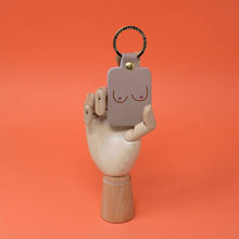 Load image into Gallery viewer, Boob Leather Key Fob: Red