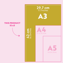 Load image into Gallery viewer, Monthly Undated A3 Wall Planner | 12 Pages | Colourburst