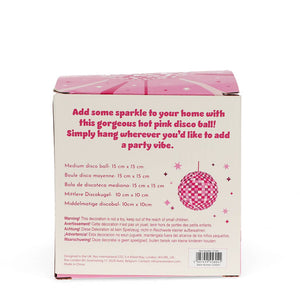 Hanging disco ball (15cm) - Pink