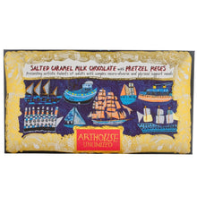 Load image into Gallery viewer, Ship Ahoy, Salted Caramel Milk Chocolate with Pretzel Pieces