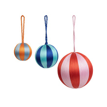 Load image into Gallery viewer, DARK GREEN / LIGHT BLUE Stripe Bauble