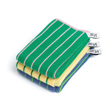 Load image into Gallery viewer, Reusable &amp; Eco-Friendly Cotton Dishcloths: Striped  Green
