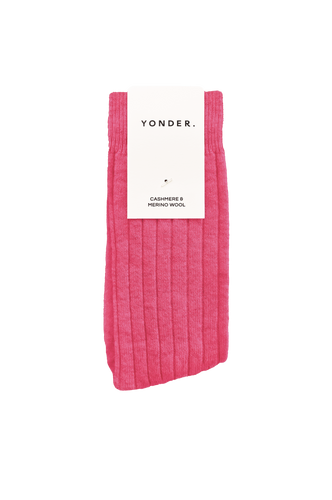 Cashmere House Socks | Rhubarb: One Size (unisex)