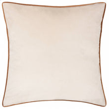 Load image into Gallery viewer, Meridian Velvet Cushion Ecru/Ginger: Ecru/Ginger / Polyester Filled / 55 x 55cm