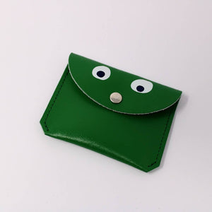 Googly Eye Mini Money Coin Purse: Bright Green