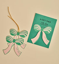 Load image into Gallery viewer, Gift Tag Bows - Set of 6: Red