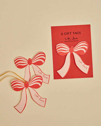 Gift Tag Bows - Set of 6: Red