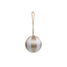 Load image into Gallery viewer, CHAMPANGE/WHITE Stripe Bauble