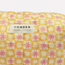 Load image into Gallery viewer, Quilted Wash Bag | Pinwheel | Lemon