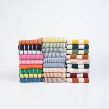 Load image into Gallery viewer, Reusable &amp; Eco-Friendly Cotton Dishcloths: Striped  Green